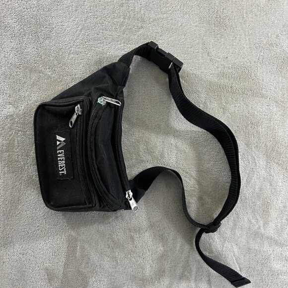 Everest Original Top Sports Black Fanny Pack Waist Bag Outdoor Retro Festival - Picture 4 of 6